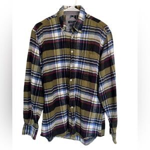 McNeal Green Blue Flannel Two Ply Men's Size Large